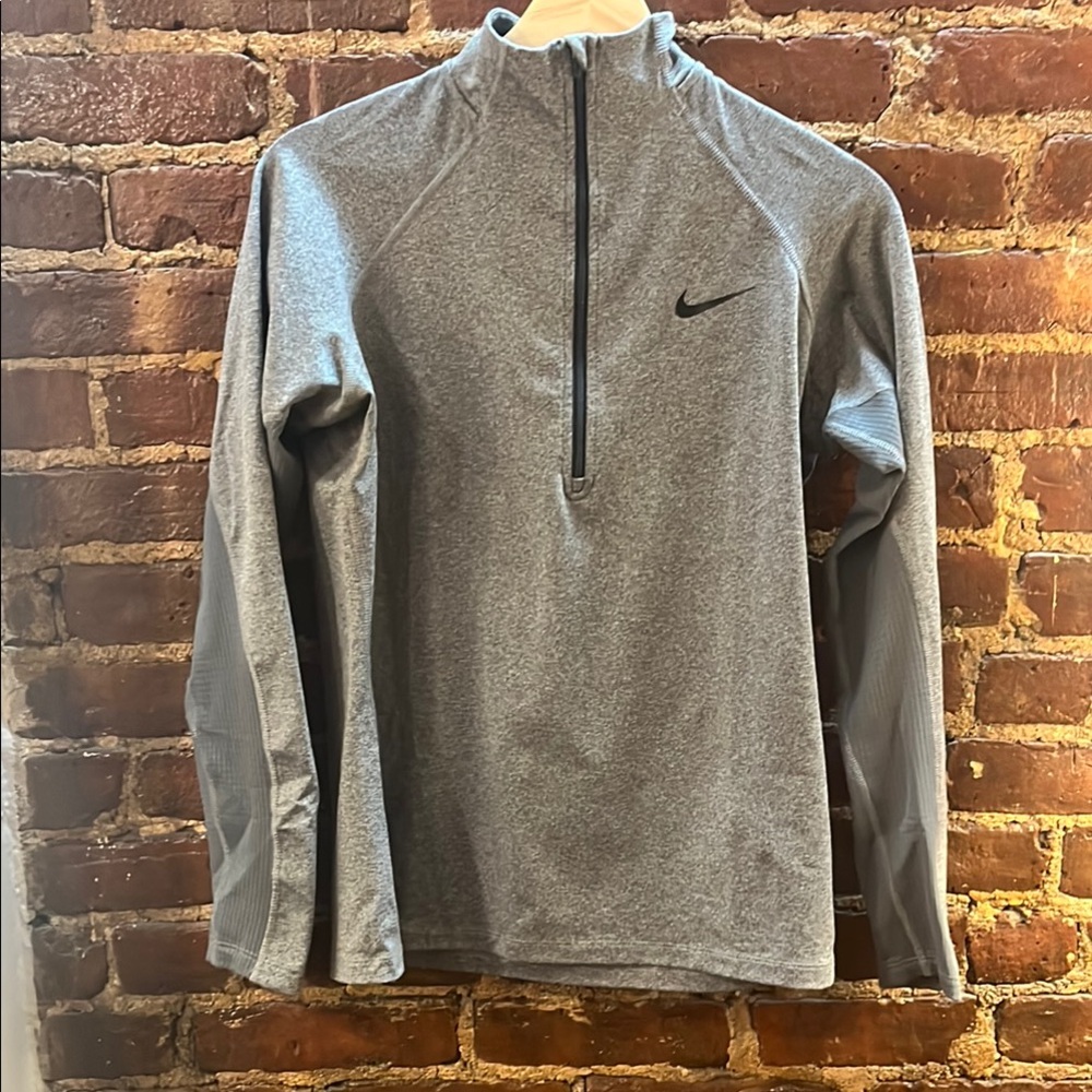 Nike Gray Performance Quarter-Zip Jacket